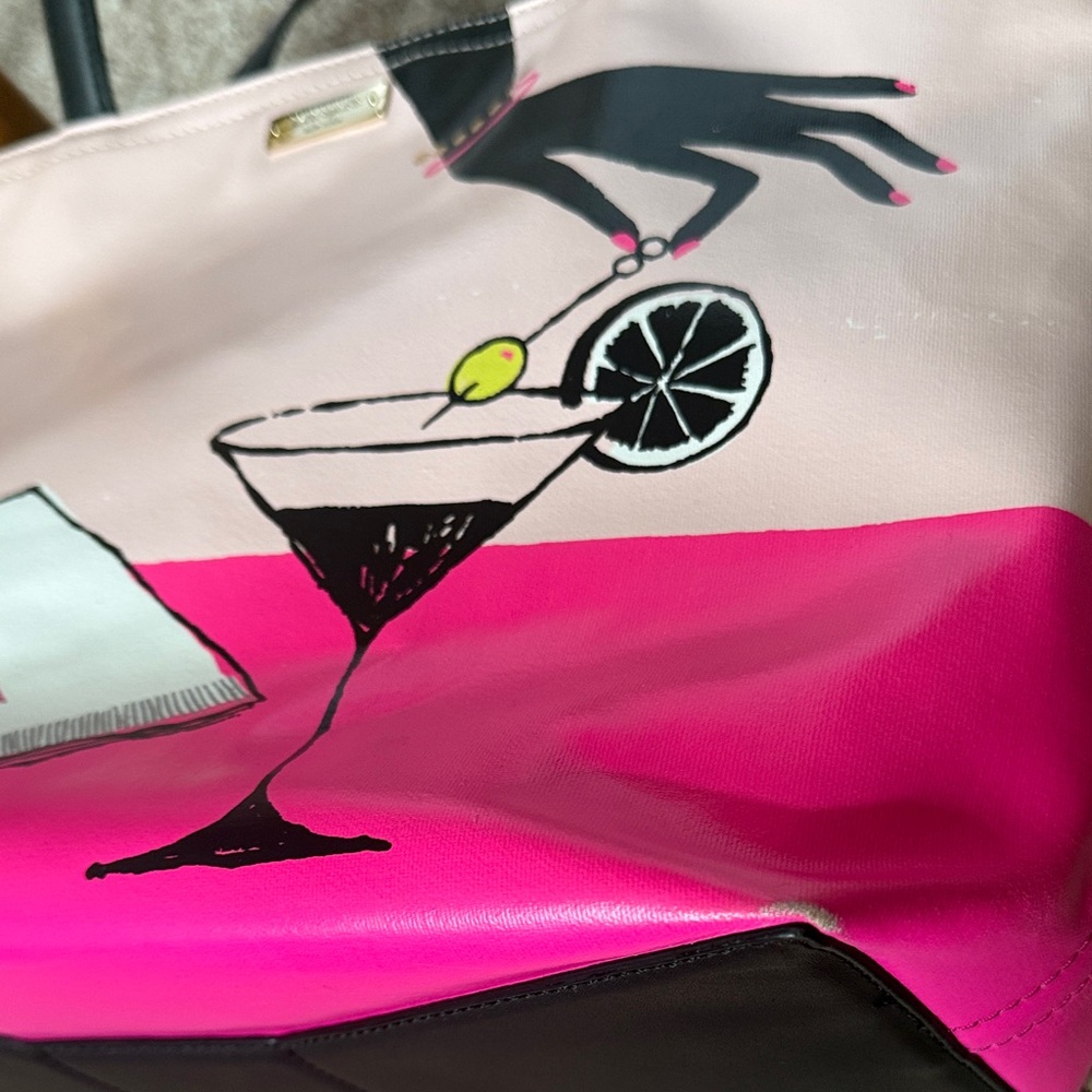 Kate Spade Love Birds Francis Wink Cocktails Kisses Tote- Hard to Find!! st - Picture 9 of 13